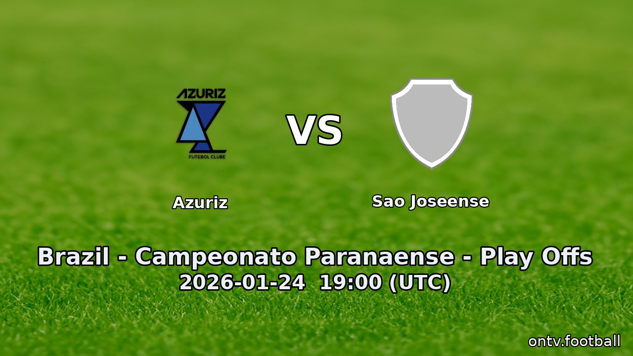 Azuriz vs Sao Joseense