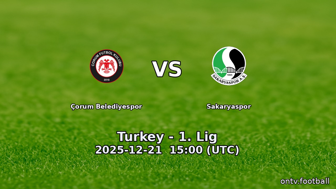 Çorum Belediyespor vs Sakaryaspor