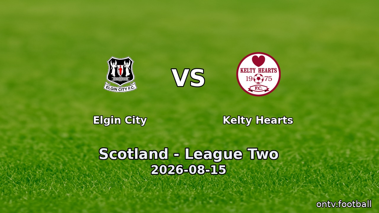 Elgin City vs Kelty Hearts