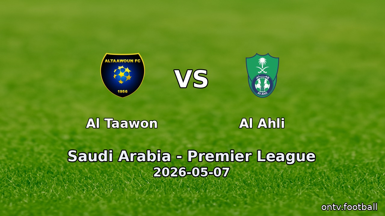 Al Taawon vs Al Ahli