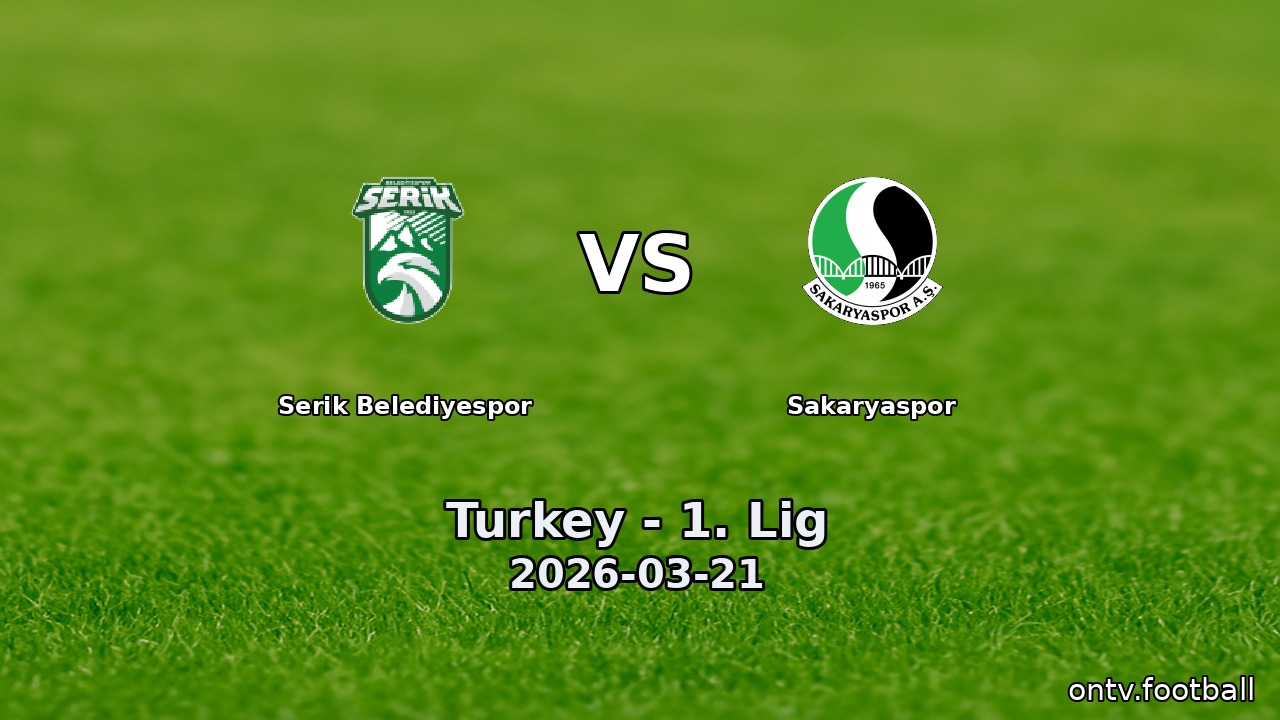 Serik Belediyespor vs Sakaryaspor