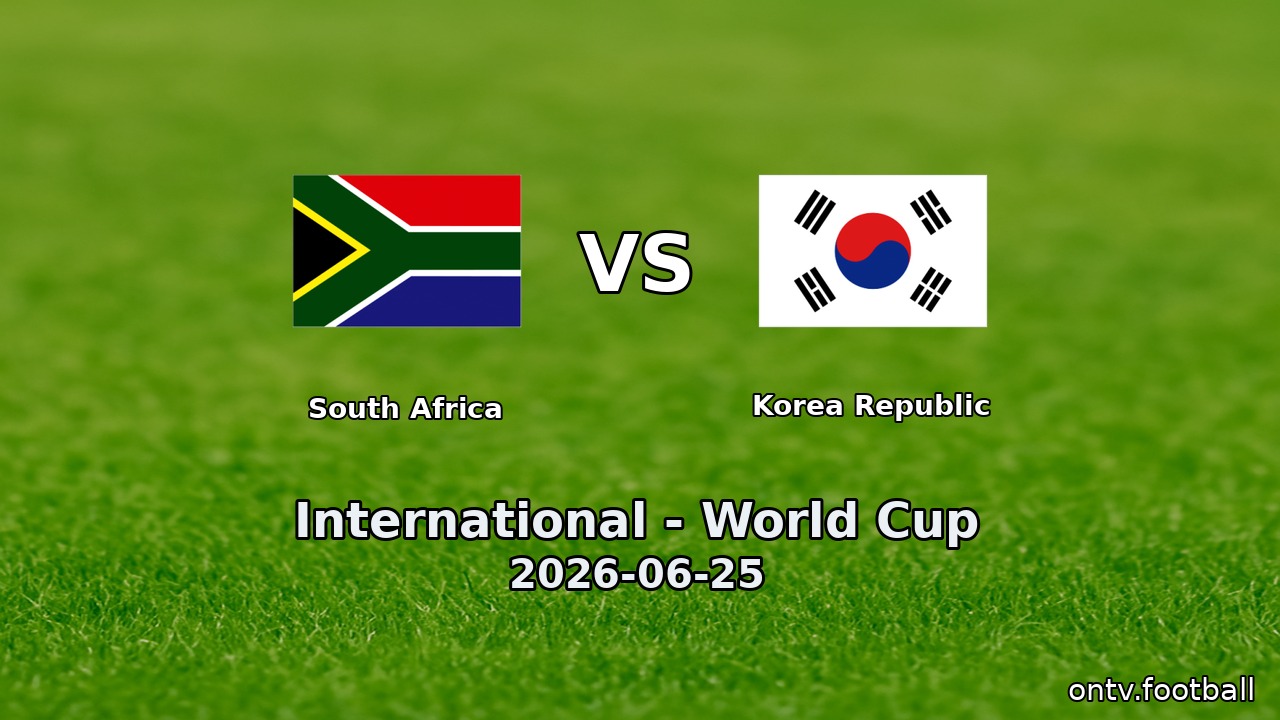 South Africa vs Korea Republic