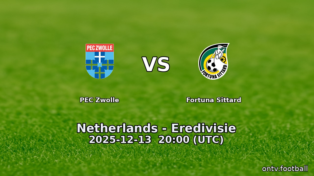 PEC Zwolle vs Fortuna Sittard