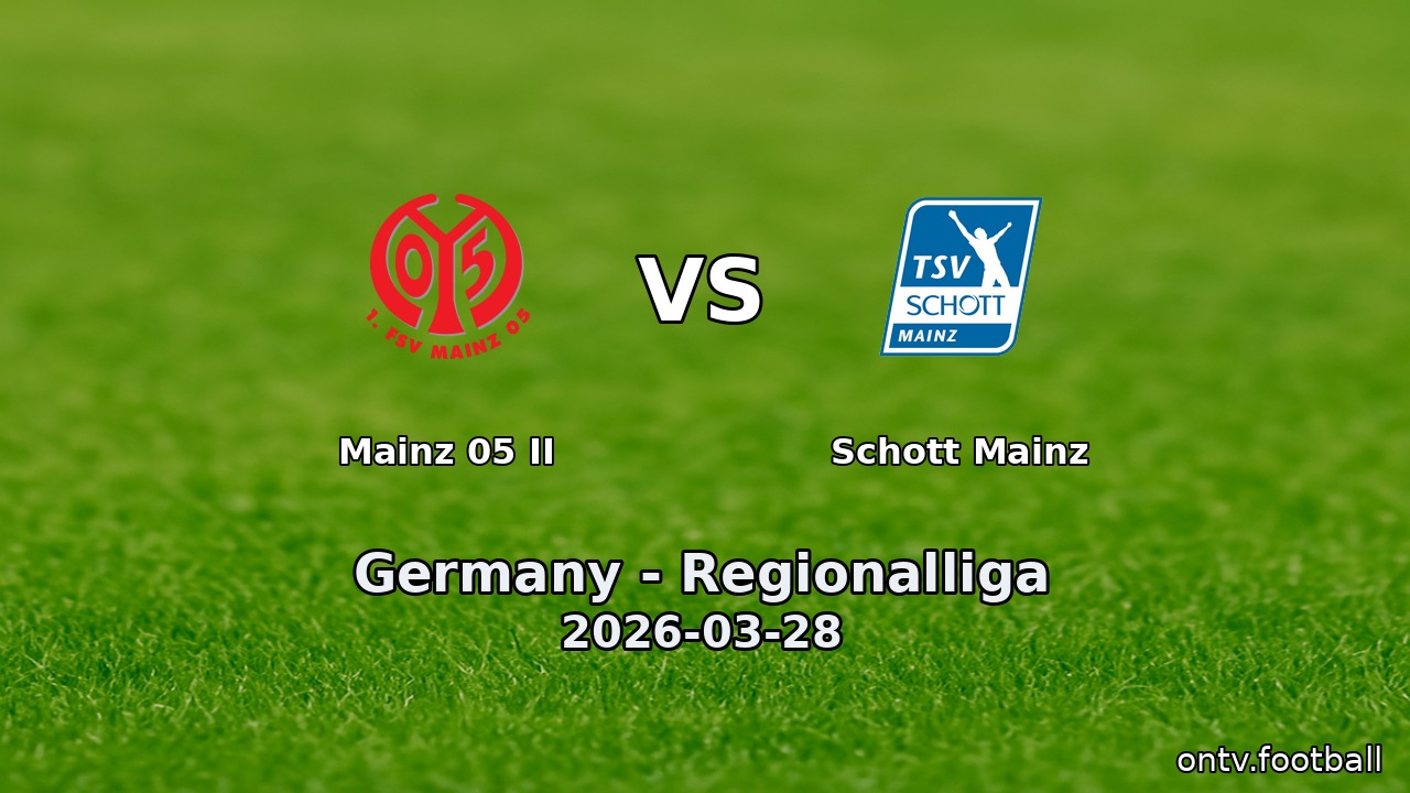 Mainz 05 II vs Schott Mainz