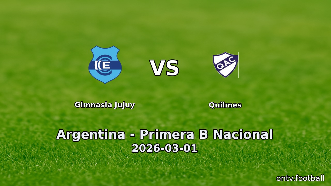 Gimnasia Jujuy vs Quilmes