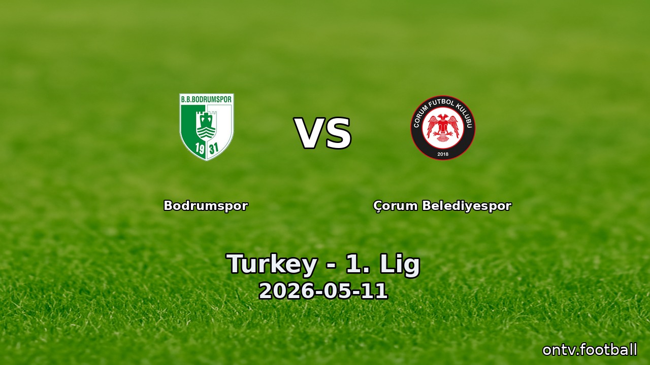 Bodrumspor vs Çorum Belediyespor