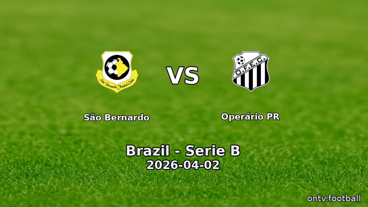 São Bernardo vs Operário PR