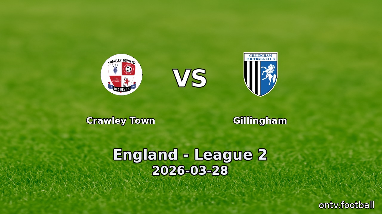 Crawley Town vs Gillingham