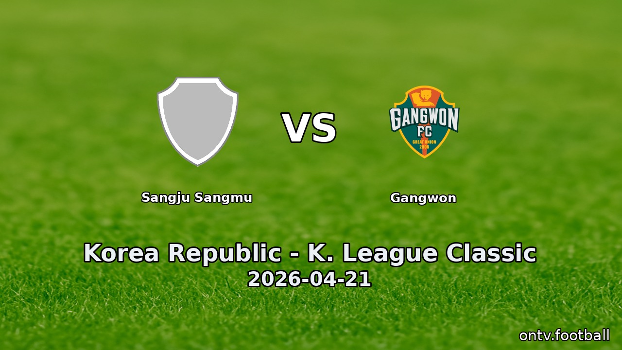 Sangju Sangmu vs Gangwon