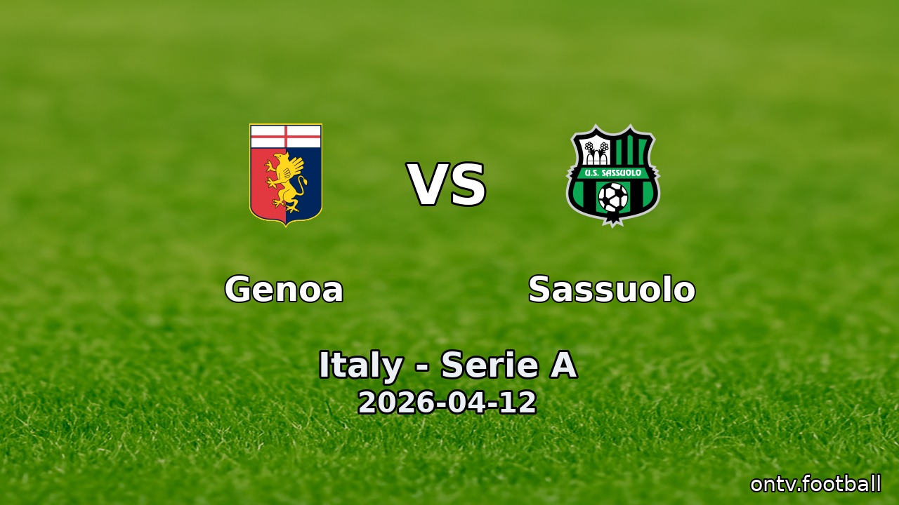 Genoa vs Sassuolo