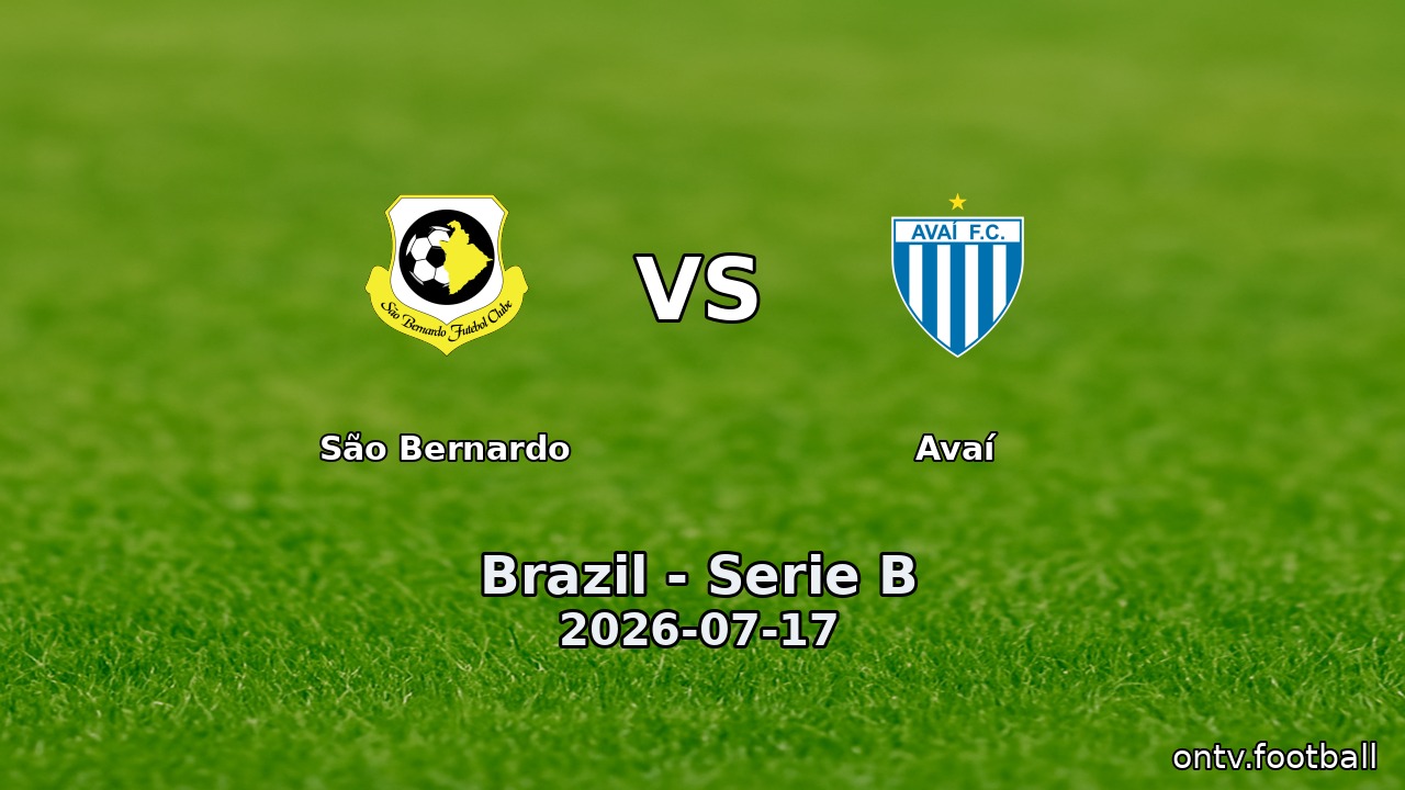 São Bernardo vs Avaí
