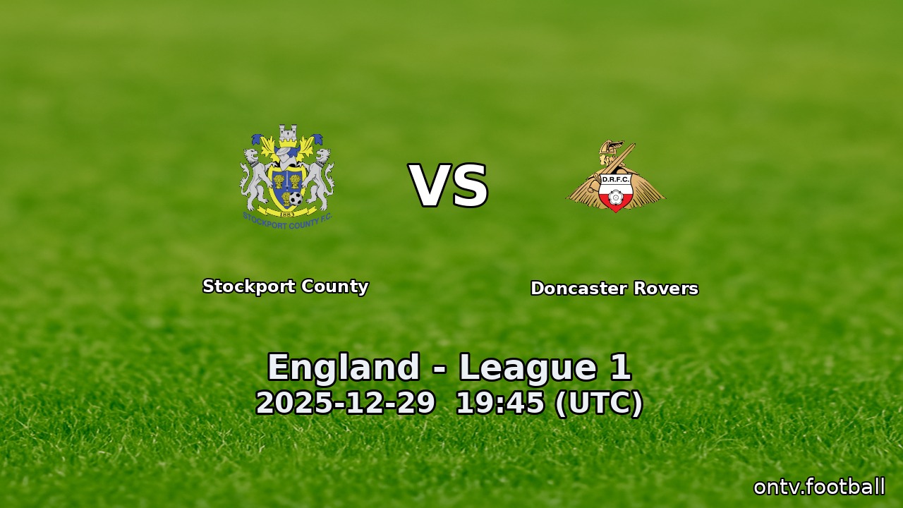 Stockport County vs Doncaster Rovers