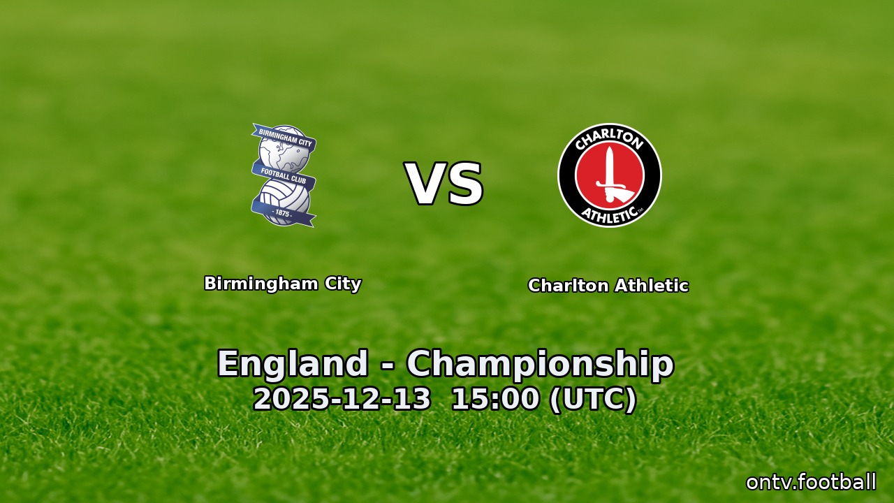 Birmingham City vs Charlton Athletic