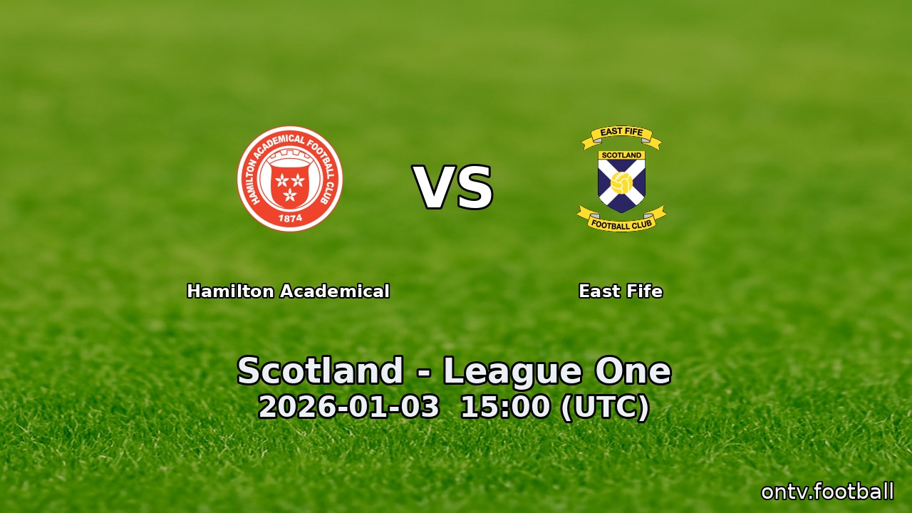 Hamilton Academical vs East Fife