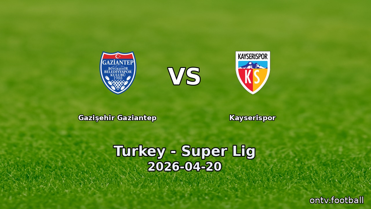 Gazişehir Gaziantep vs Kayserispor