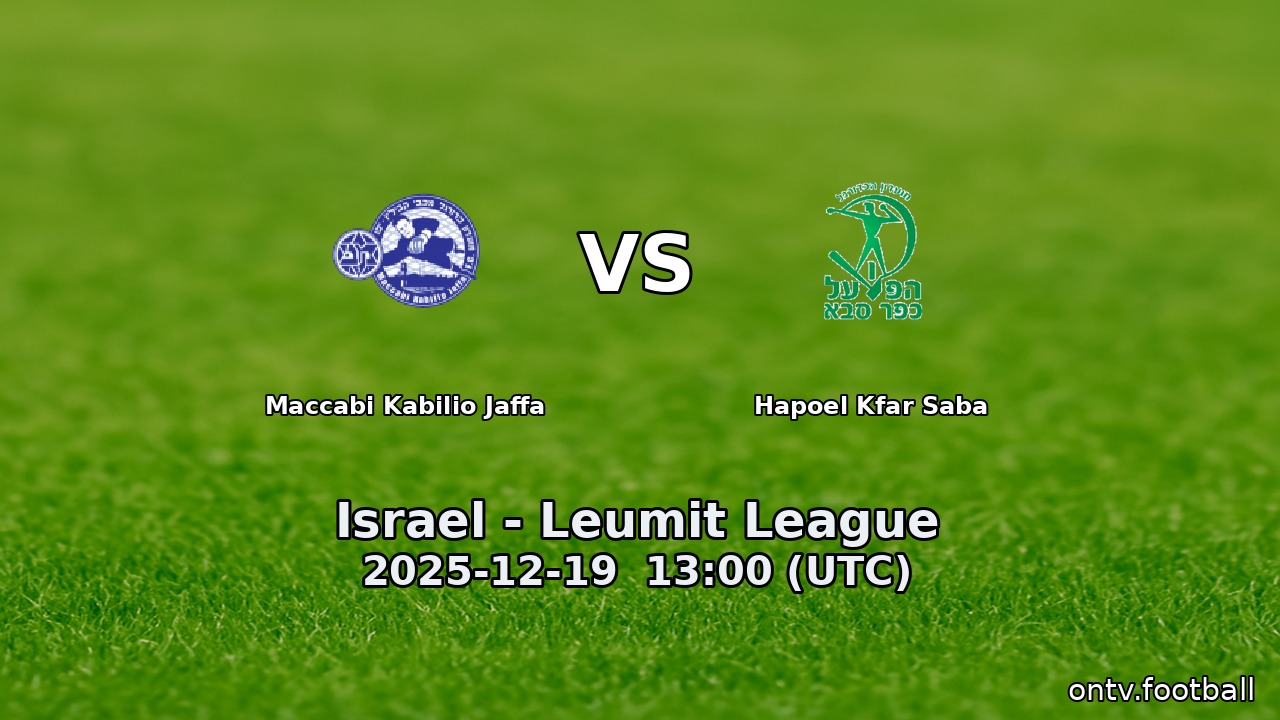 Maccabi Kabilio Jaffa vs Hapoel Kfar Saba