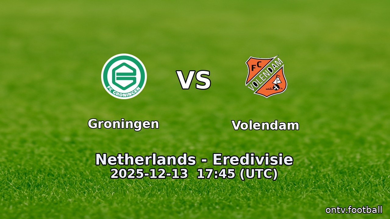 Groningen vs Volendam