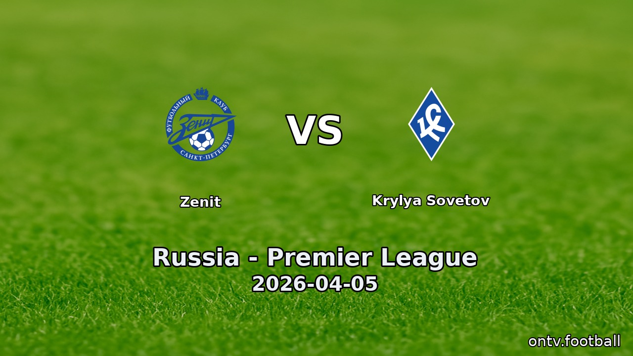 Zenit vs Krylya Sovetov