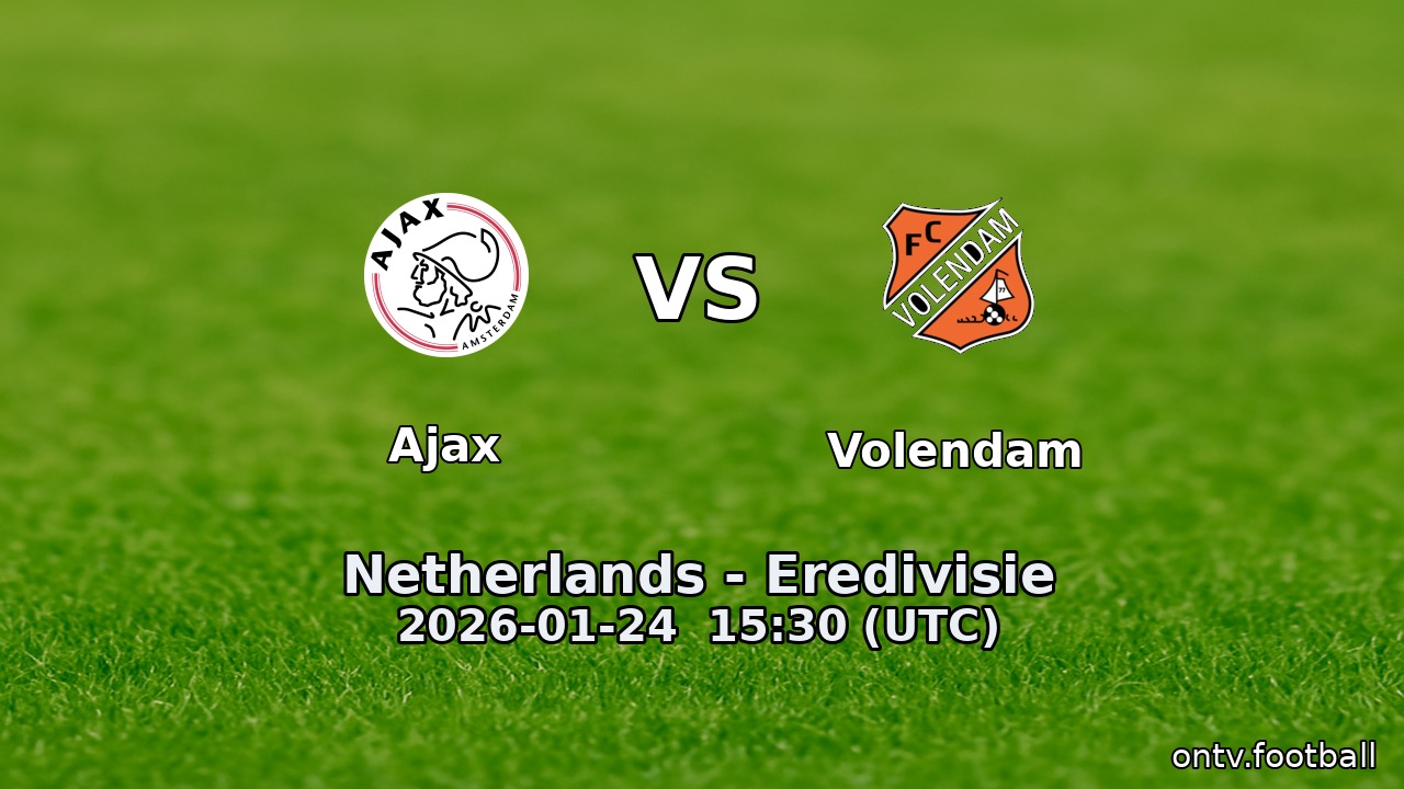 Ajax vs Volendam