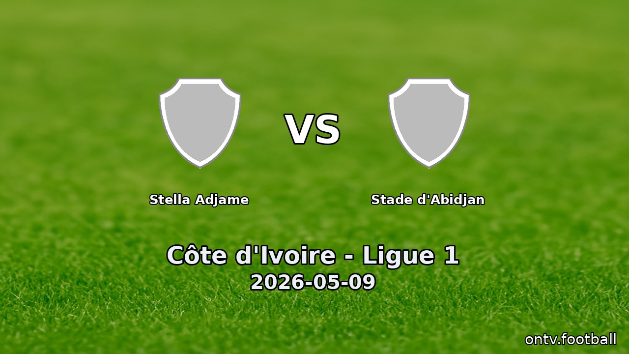 Stella Adjame vs Stade d'Abidjan