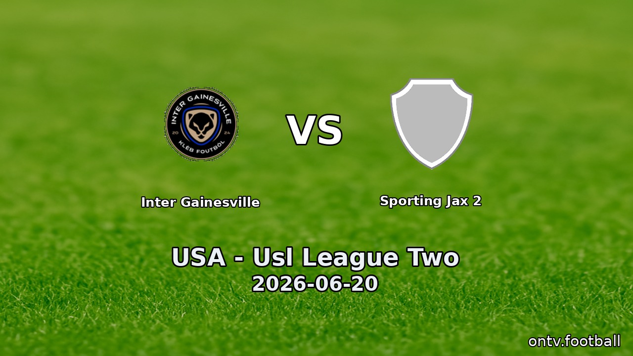 Inter Gainesville vs Sporting Jax 2