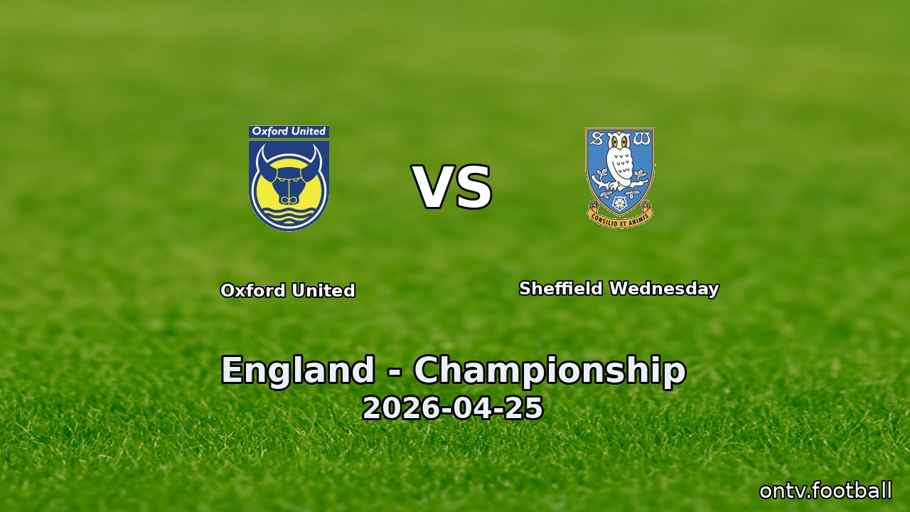 Oxford United vs Sheffield Wednesday