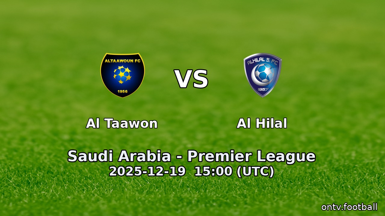 Al Taawon vs Al Hilal