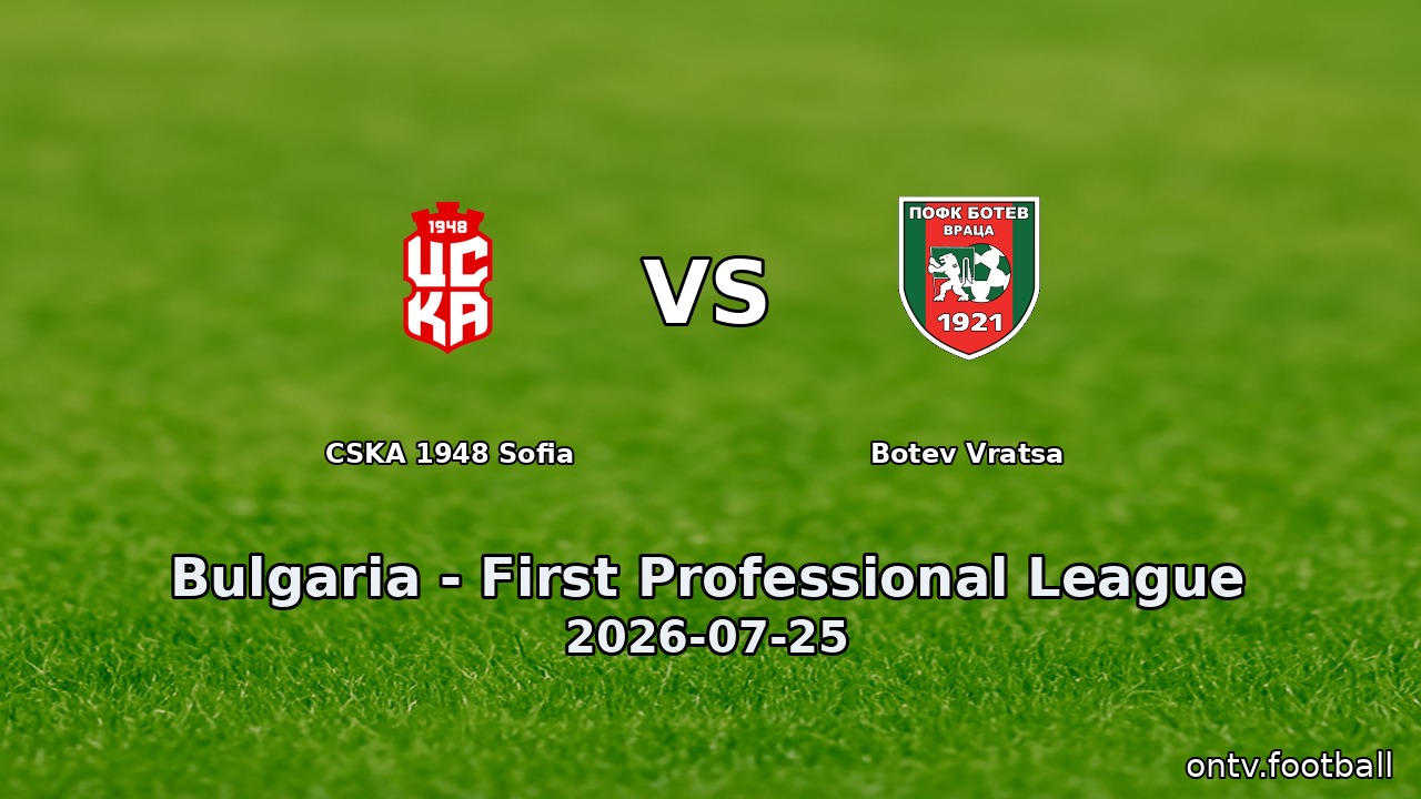 CSKA 1948 Sofia vs Botev Vratsa