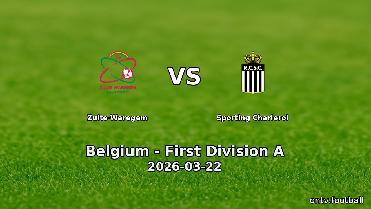 Zulte-Waregem vs Sporting Charleroi