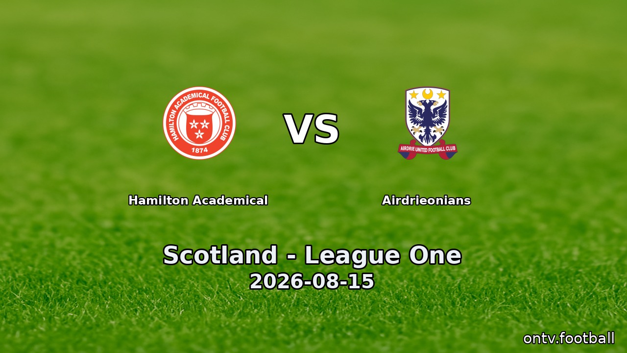 Hamilton Academical vs Airdrieonians