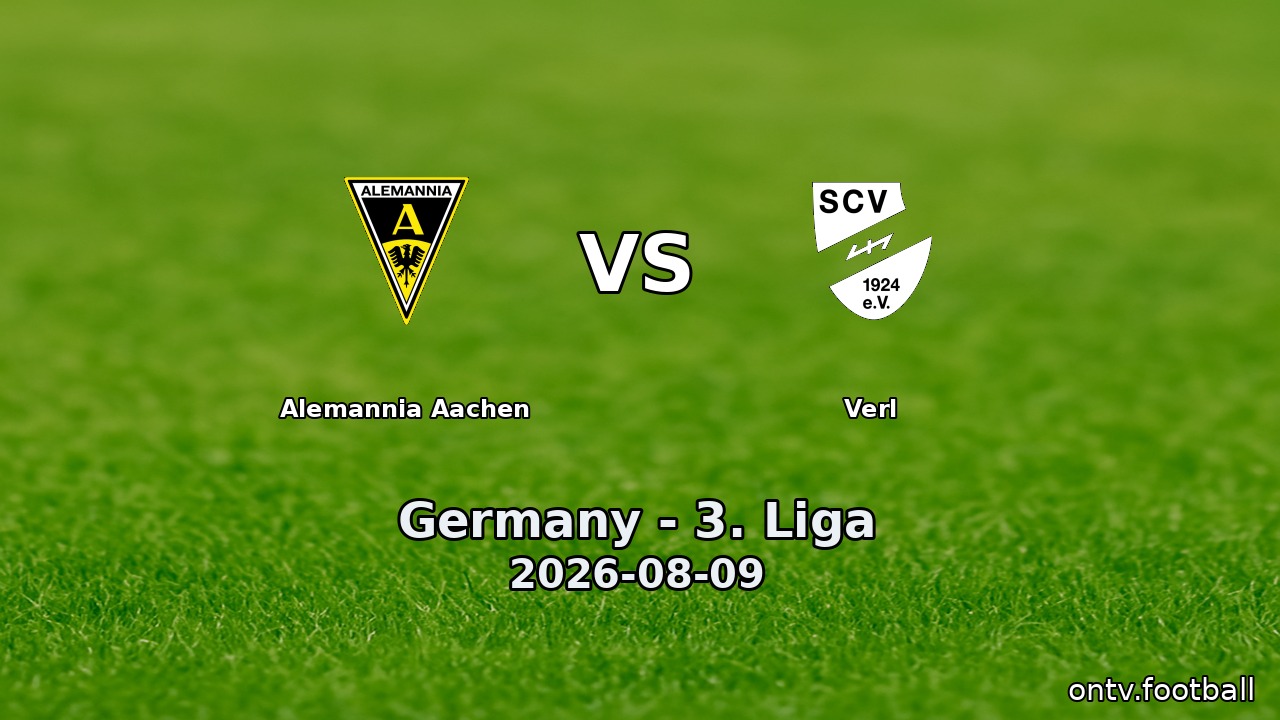 Alemannia Aachen vs Verl