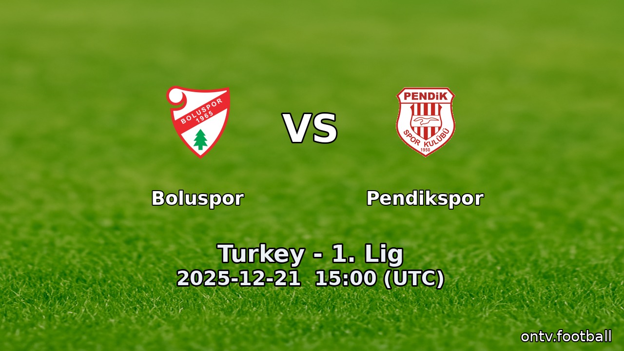 Boluspor vs Pendikspor