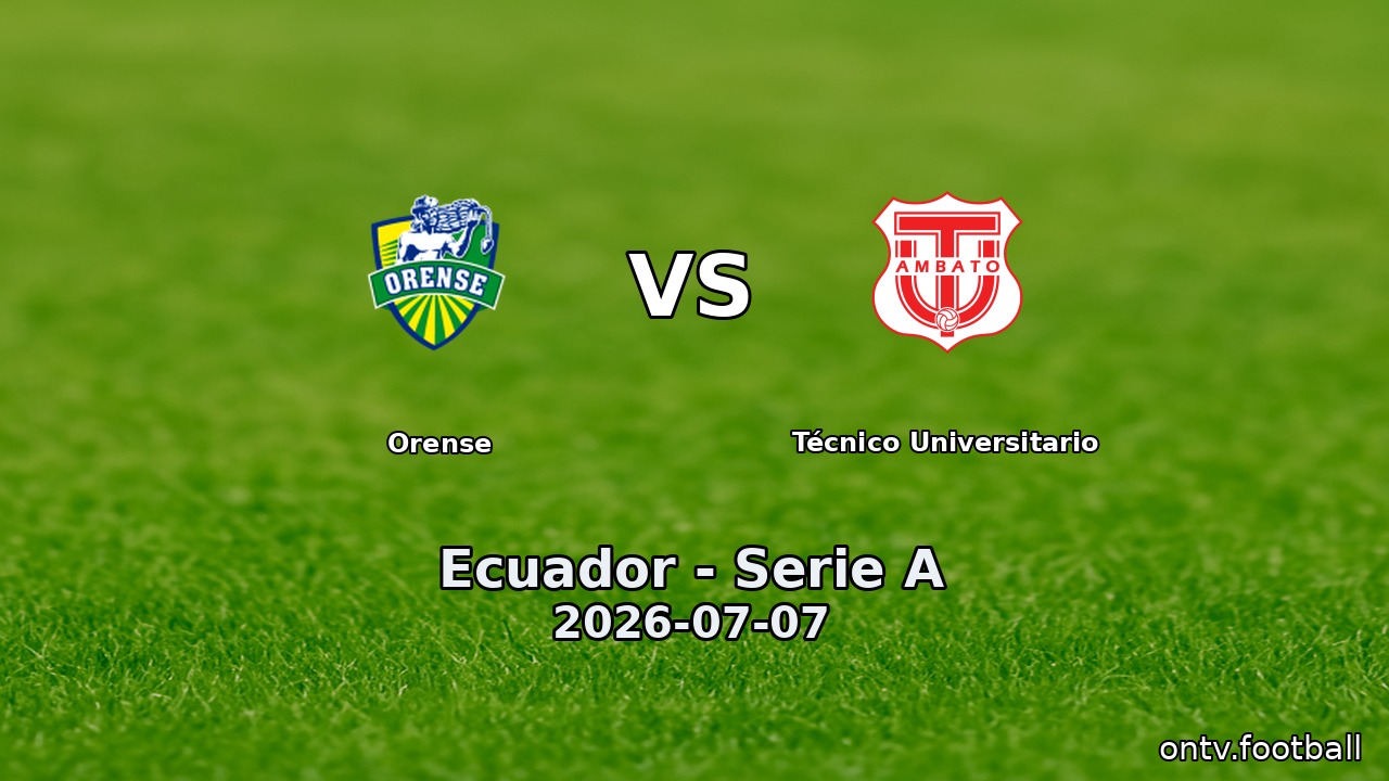 Orense vs Técnico Universitario