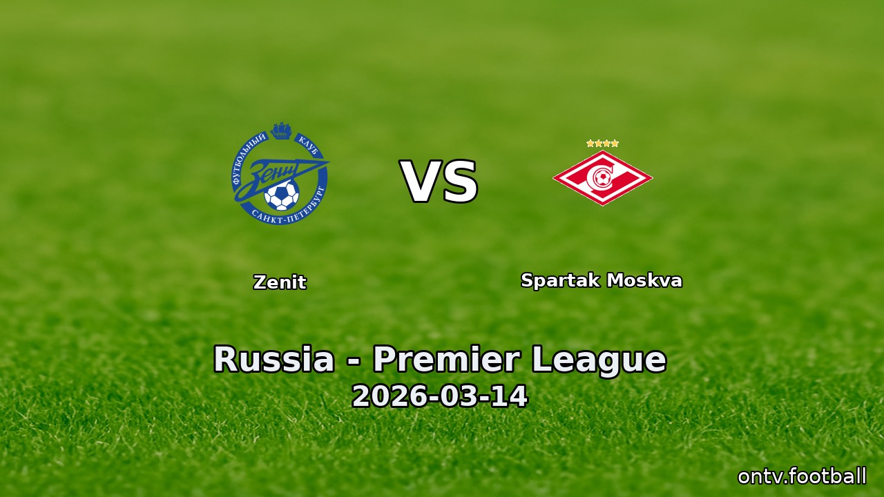 Zenit vs Spartak Moskva