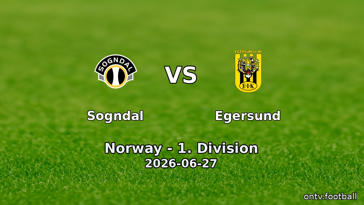 Sogndal vs Egersund