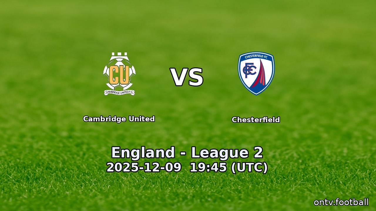 Cambridge United vs Chesterfield