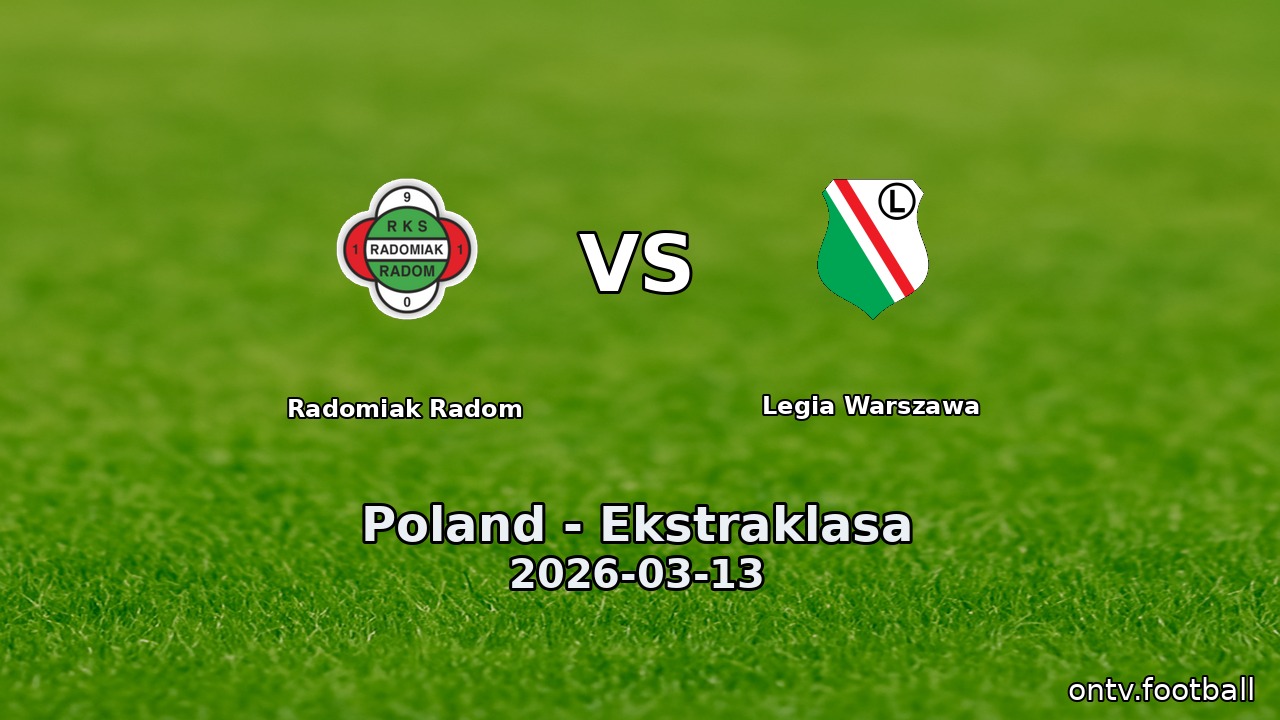 Radomiak Radom vs Legia Warszawa
