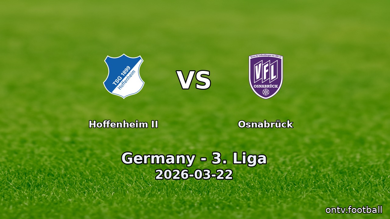 Hoffenheim II vs Osnabrück