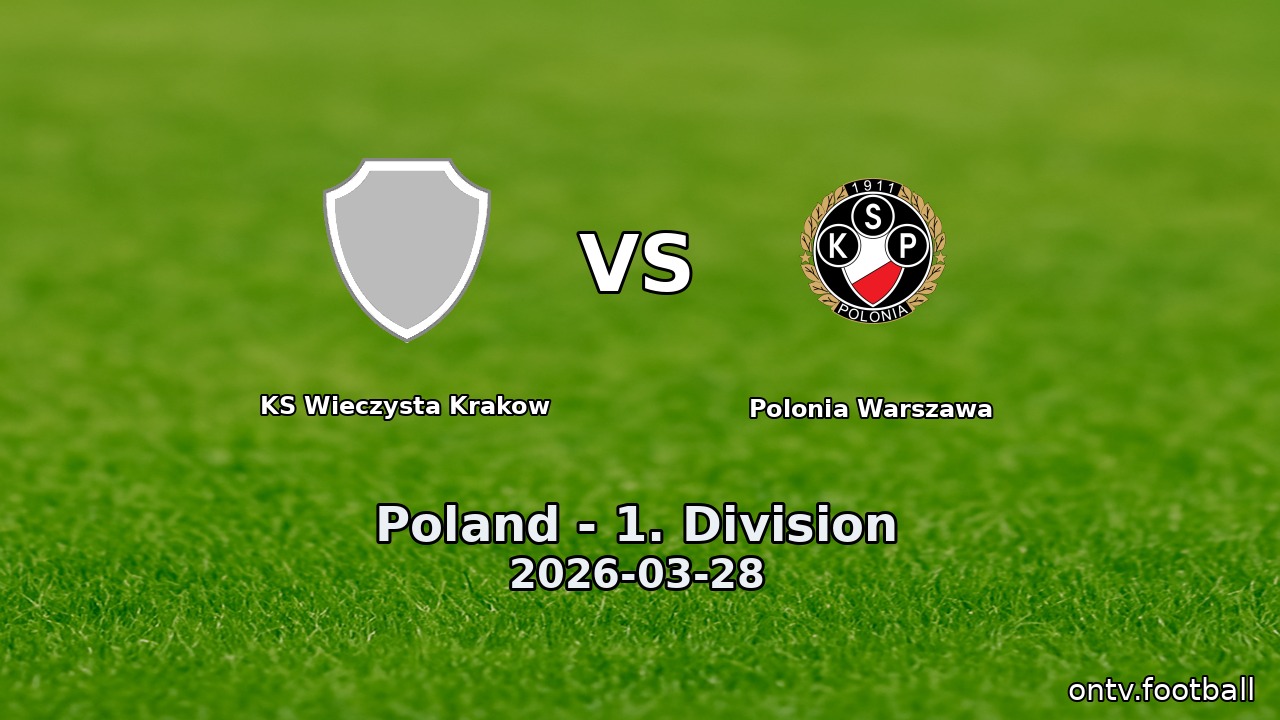 KS Wieczysta Krakow vs Polonia Warszawa