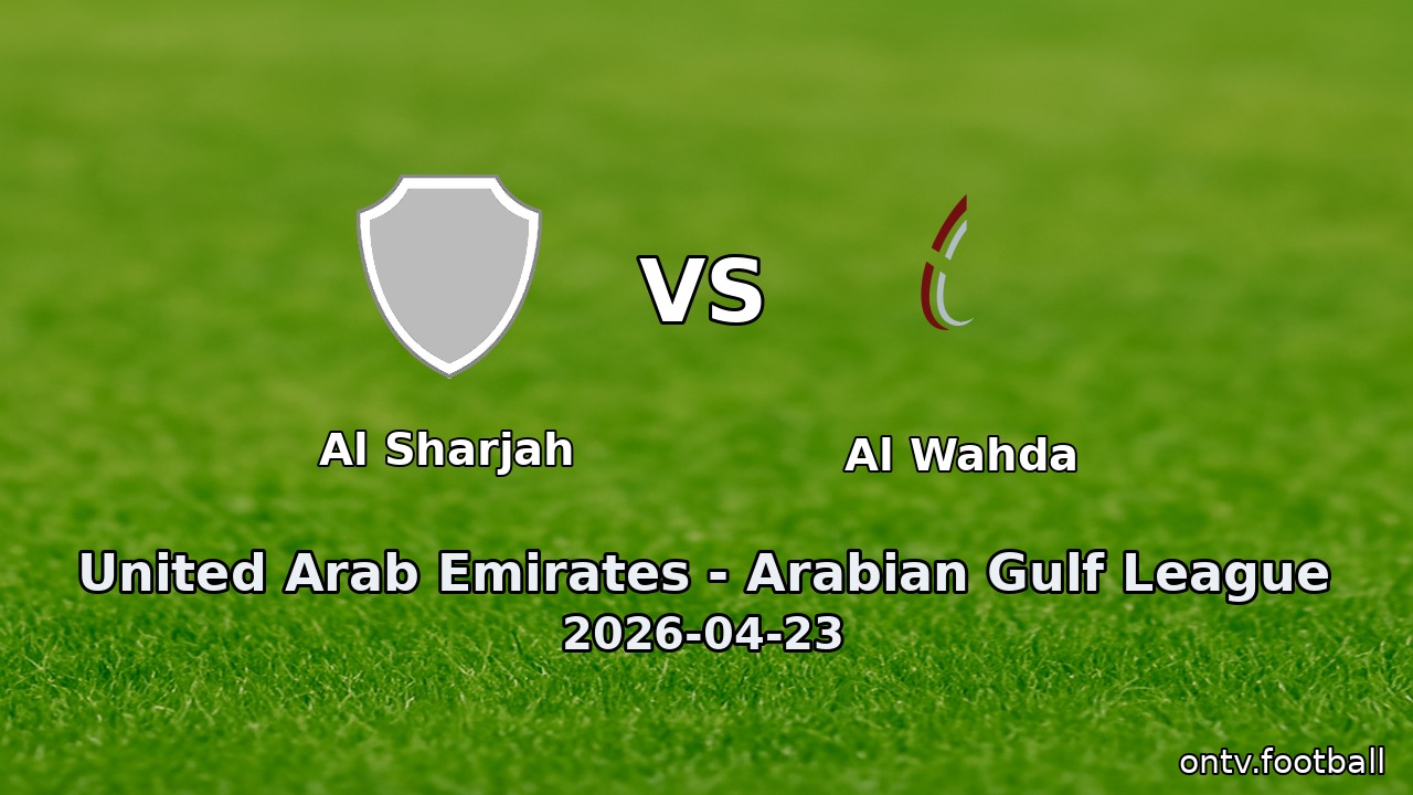 Al Sharjah vs Al Wahda