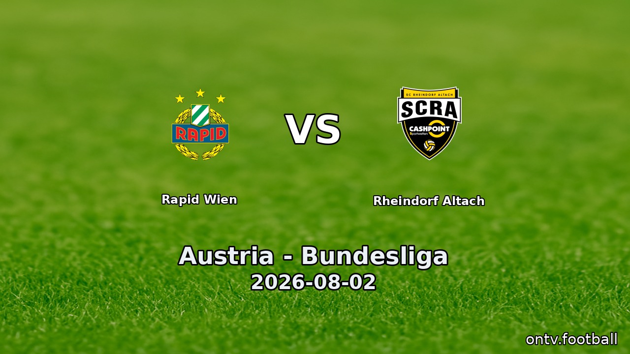 Rapid Wien vs Rheindorf Altach