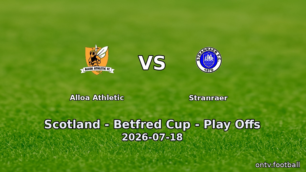 Alloa Athletic vs Stranraer