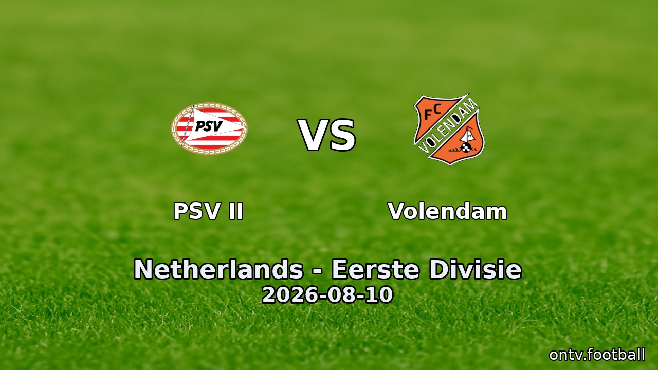 PSV II vs Volendam