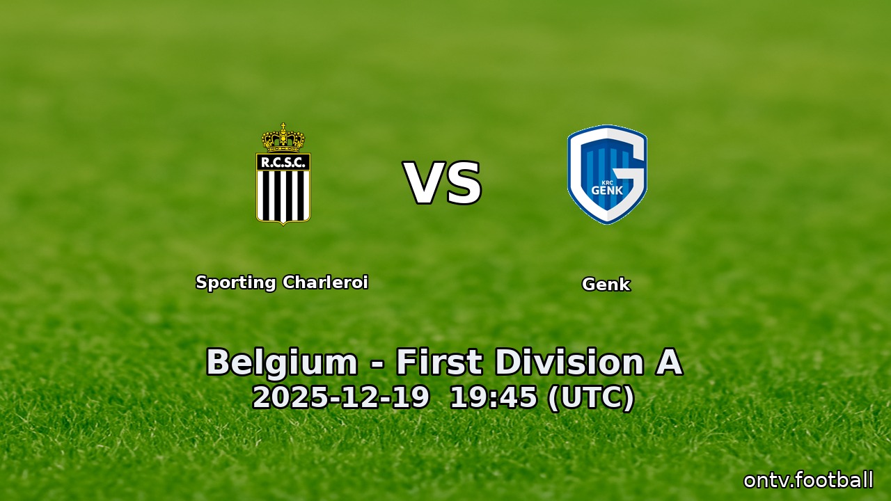 Sporting Charleroi vs Genk