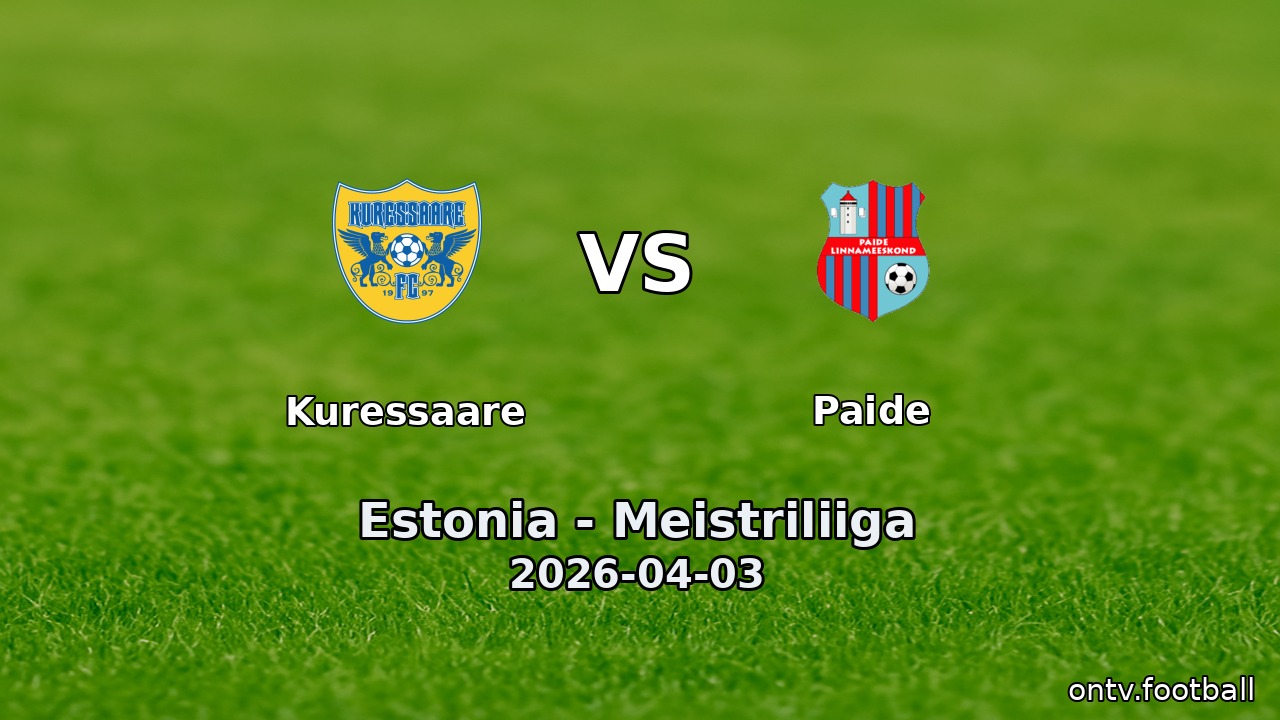 Kuressaare vs Paide
