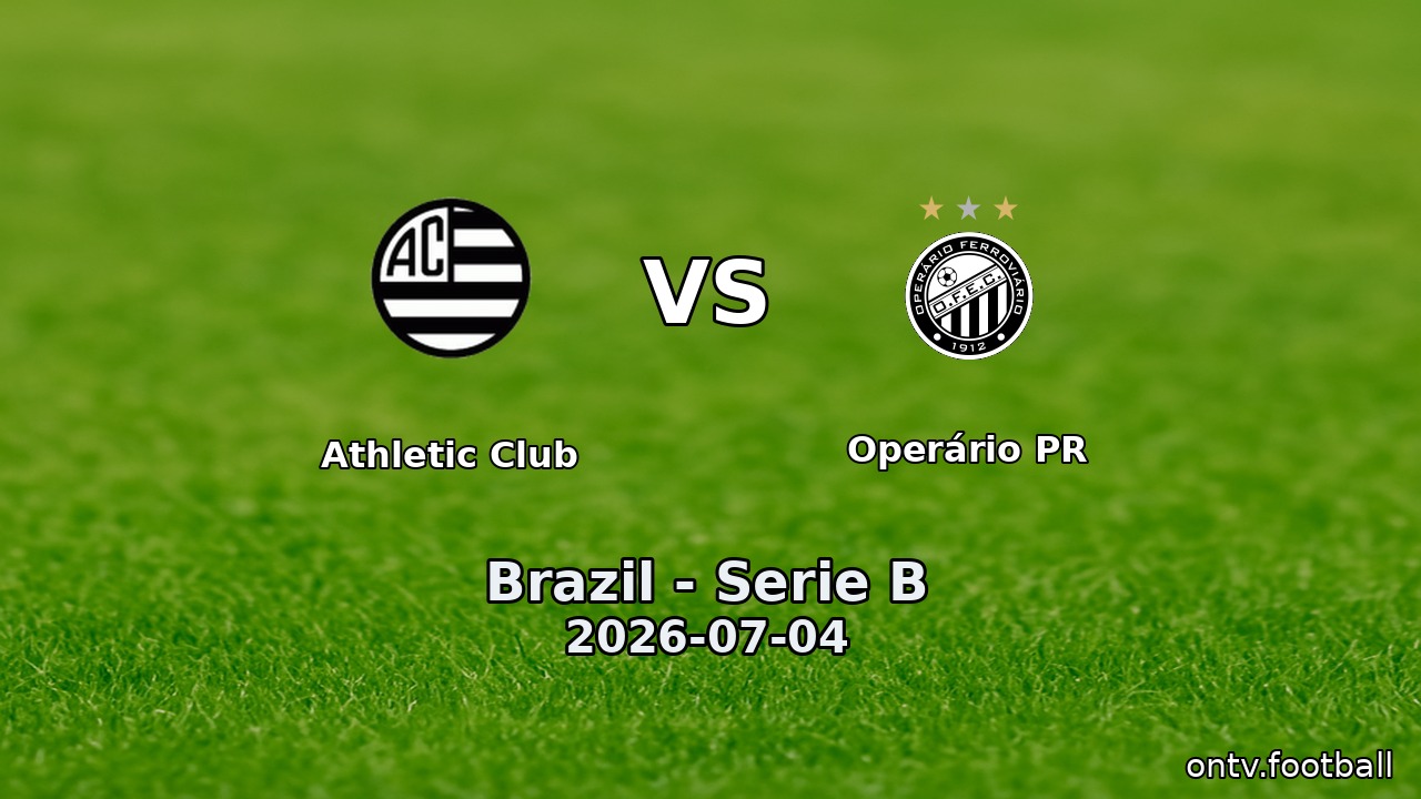 Athletic Club vs Operário PR