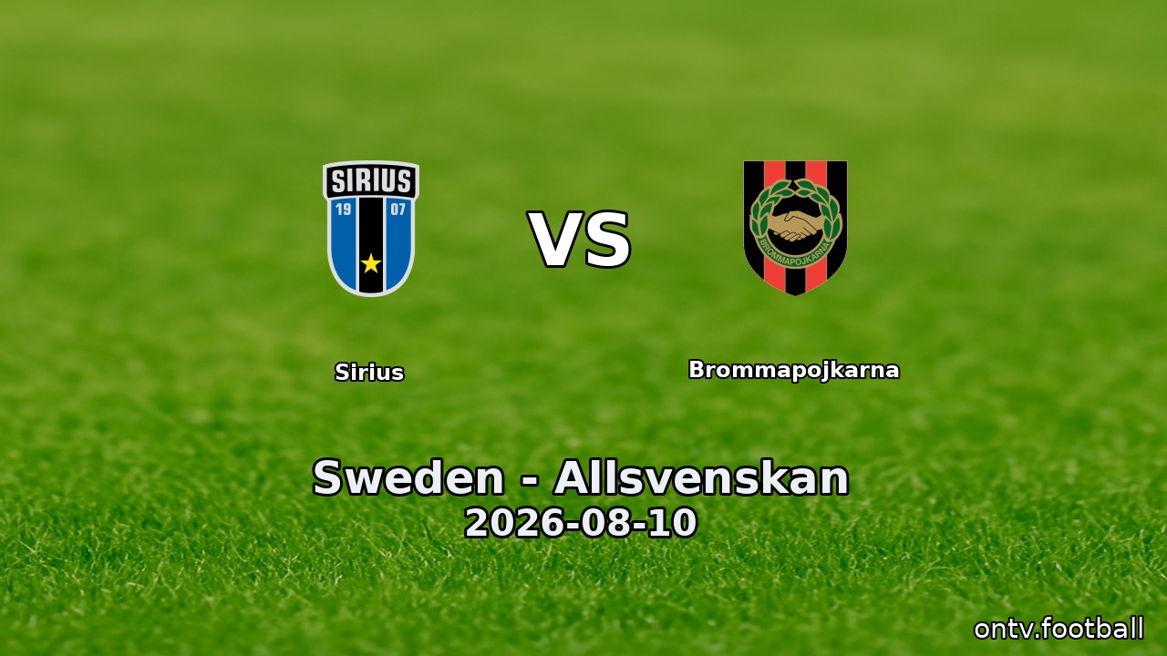 Sirius vs Brommapojkarna