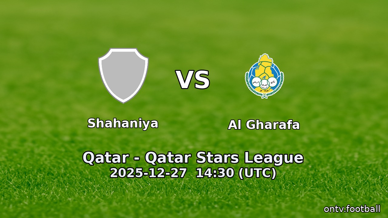 Shahaniya vs Al Gharafa