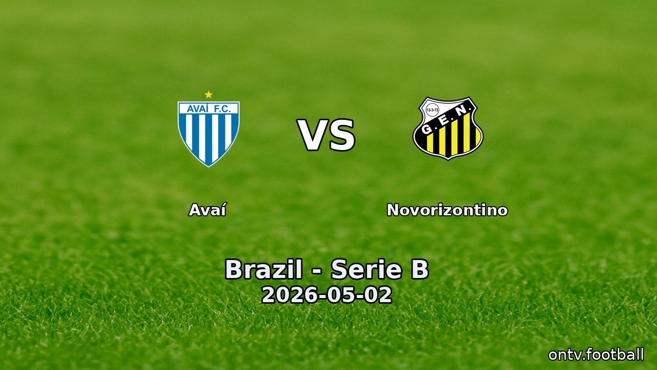 Avaí vs Novorizontino