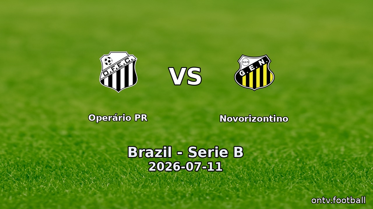 Operário PR vs Novorizontino